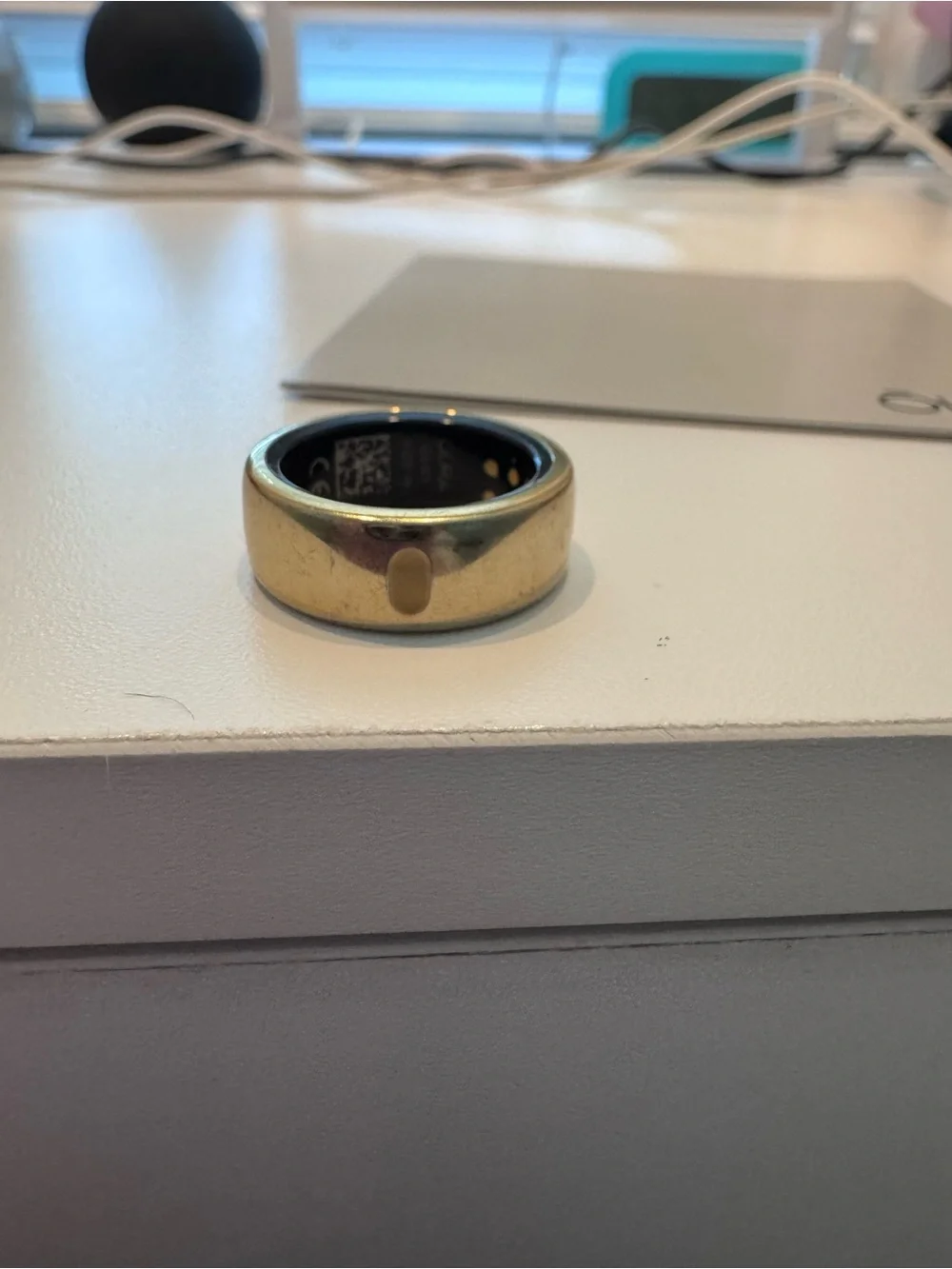 Oura Smart Ring in Gold with Black Interior